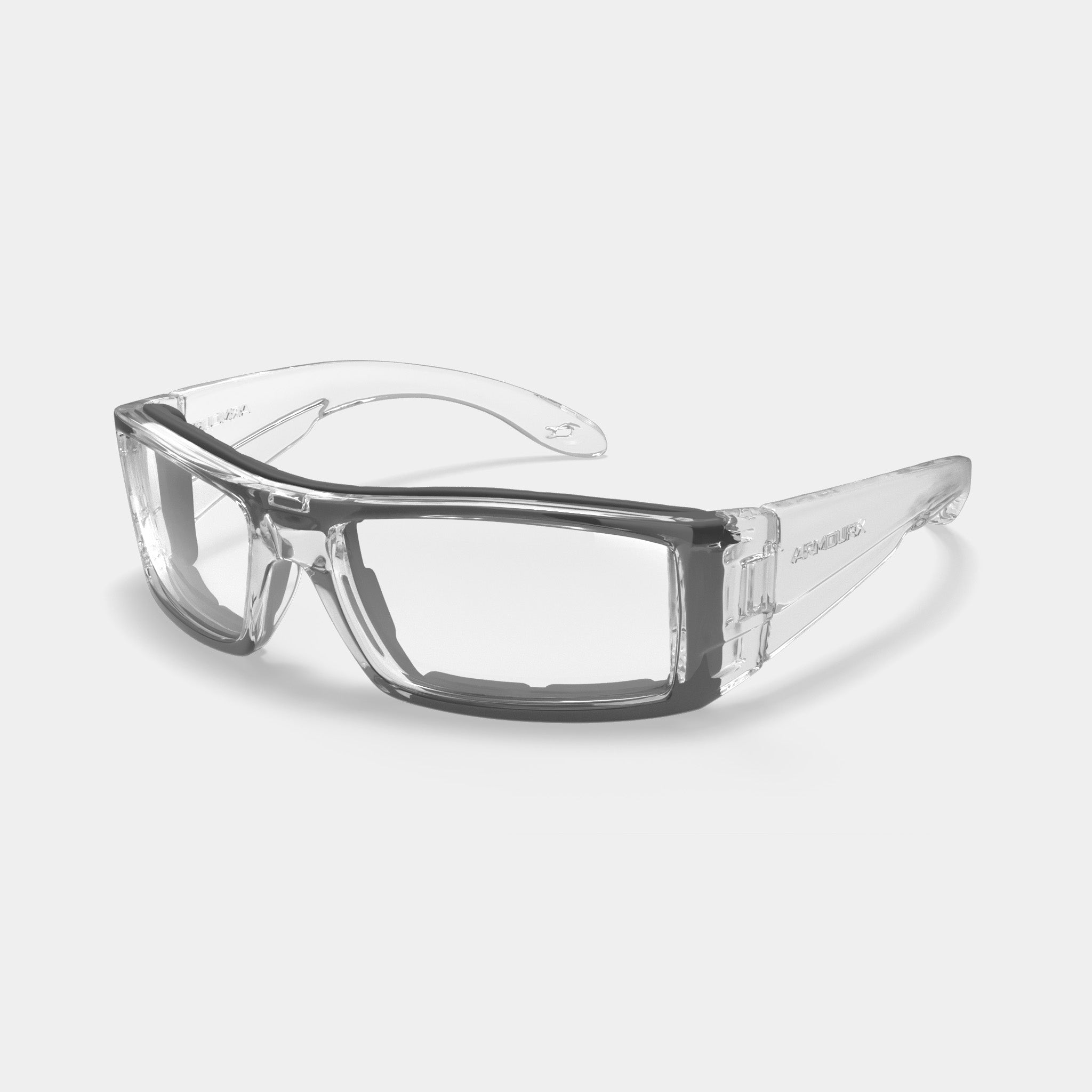 Armourx 6009 prescription safety glasses in clear transparent color