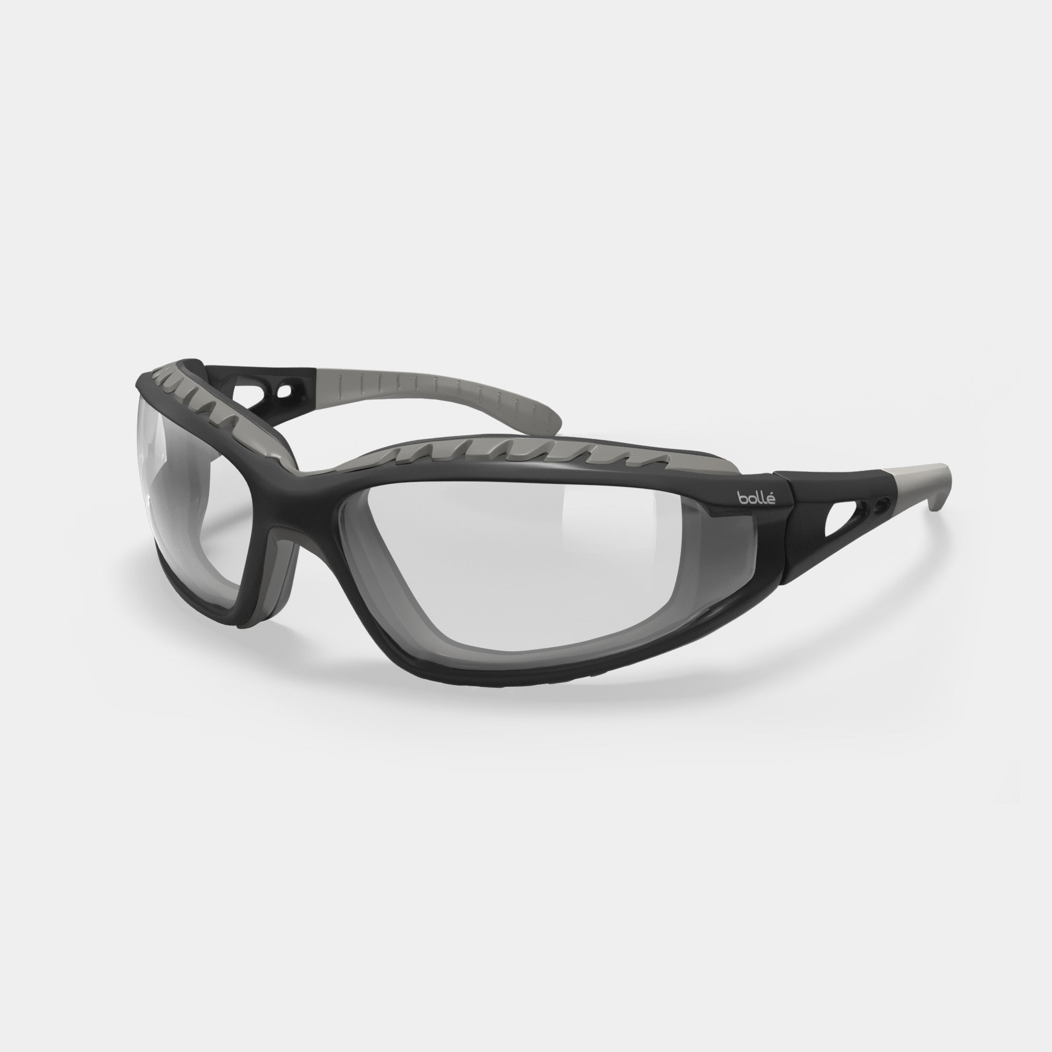 Bolle Tracker prescription safety glasses in black and grey