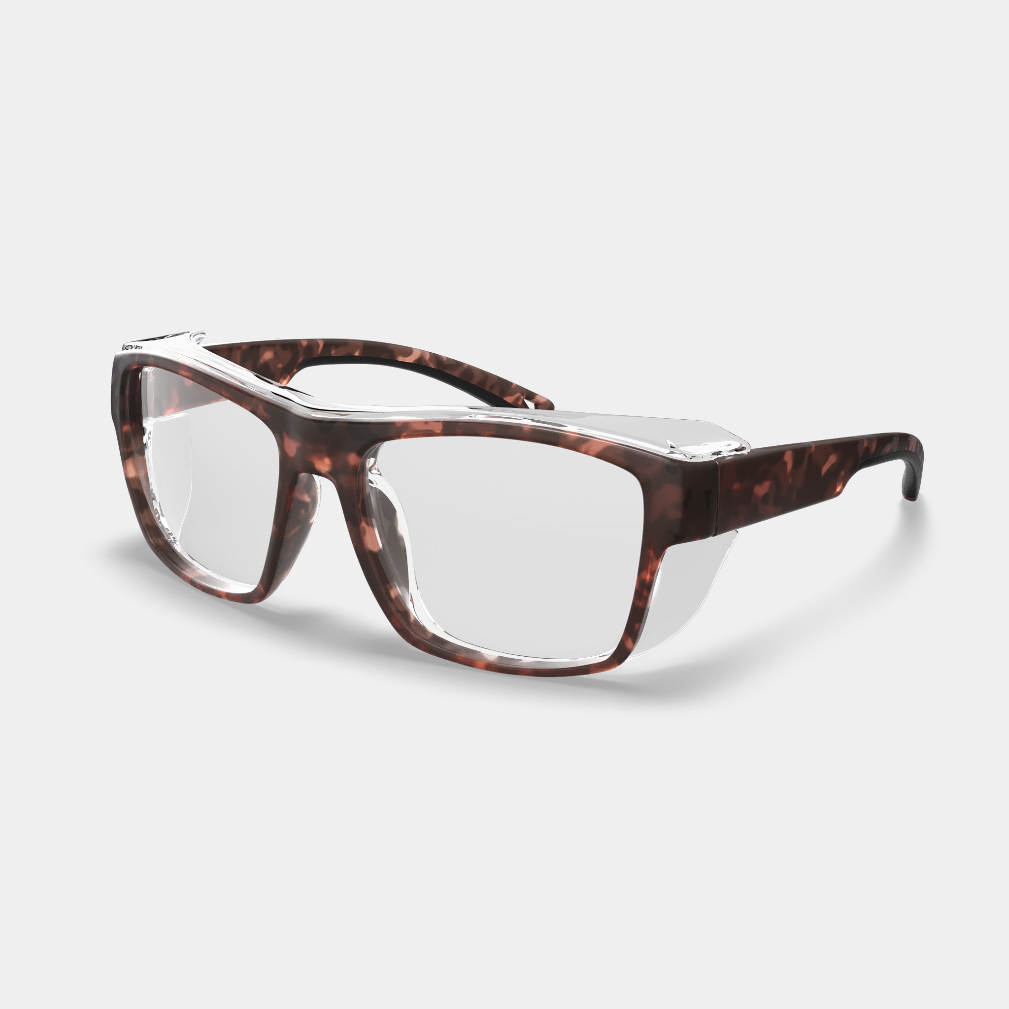 HiDX A001 prescription safety glasses in tortoise color